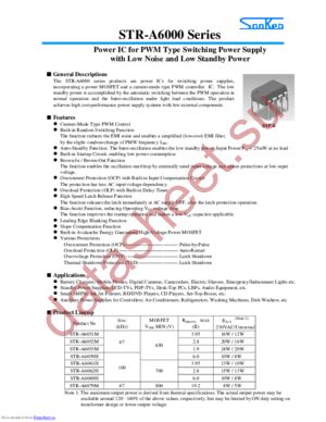 STR-A6079M datasheet скачать даташит