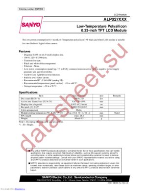 ALP027XXX datasheet  