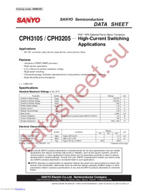 CPH3105-D datasheet  