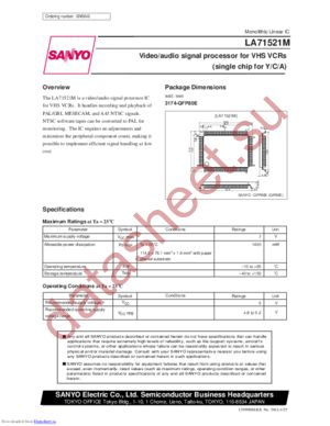 LA71521M datasheet  