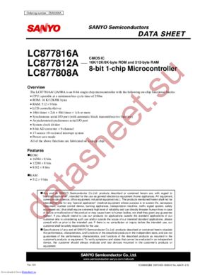 LC877812A datasheet  