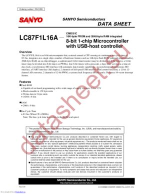 LC87F1L16A datasheet  