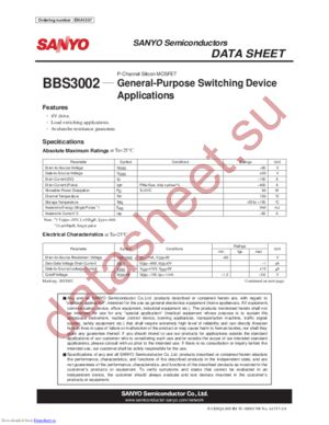 BBS3002 datasheet  