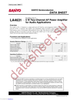 LA4631 datasheet  