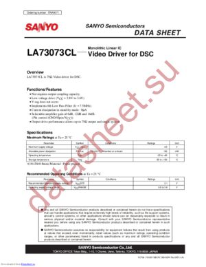 LA73073CL datasheet  