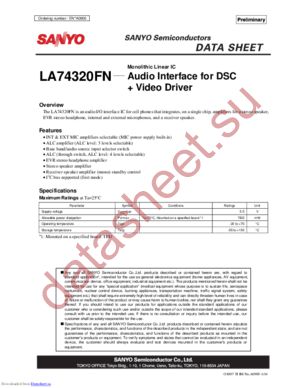 LA74320FN datasheet  