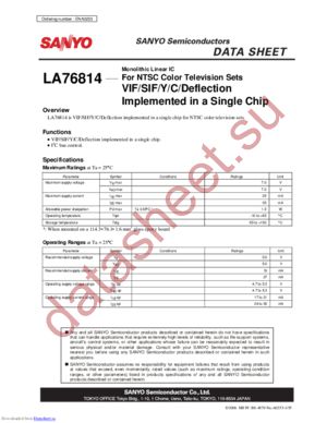 LA76814K datasheet  