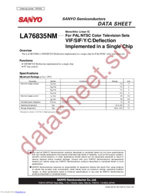 LA76835NM_07 datasheet  