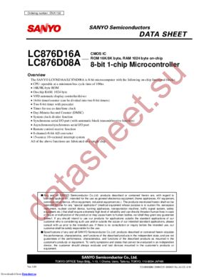LC876D16A datasheet  