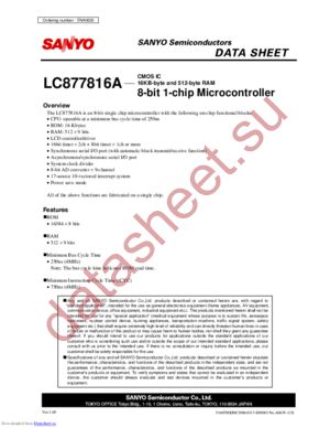 LC877816A datasheet  