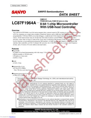 LC87F1964A datasheet  