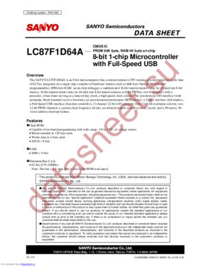 LC87F1D64A datasheet  