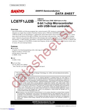 LC87F1JJ2B datasheet  