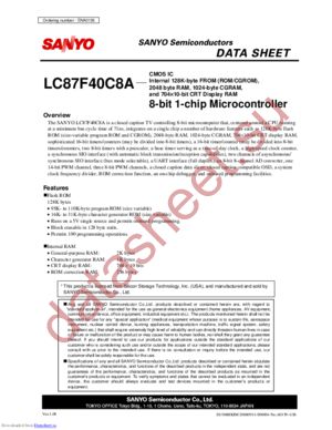 LC87F40C8A datasheet  