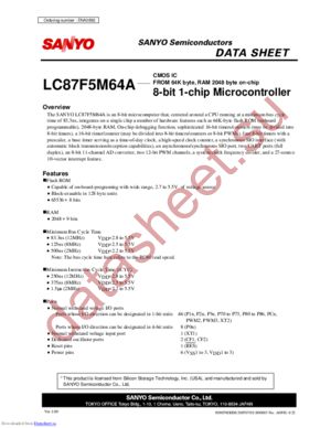 LC87F5M64A datasheet  