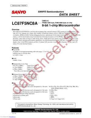 LC87F5NC8A datasheet  