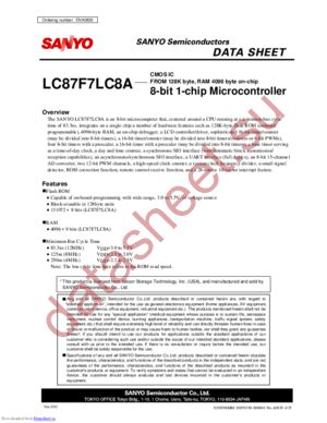 LC87F7LC8A datasheet  