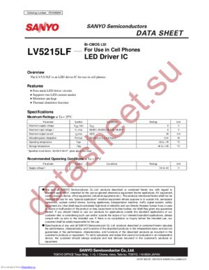 LV5215LF datasheet  