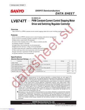 LV8747T-TLM-E datasheet  