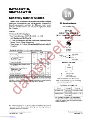 SBAT54AWT1G datasheet  