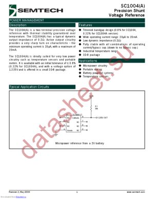 SC1004CS8-2.5 datasheet  
