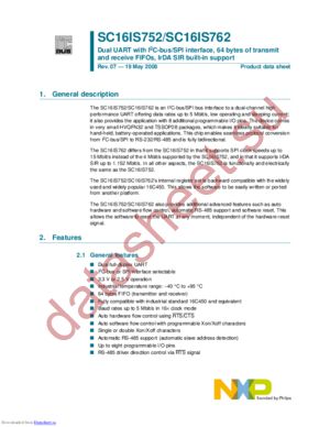 SC16IS762IPW,112 datasheet  