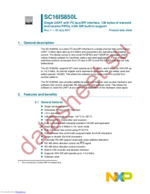 SC16IS850LIBS,128 datasheet  