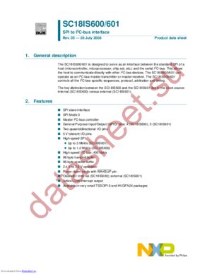 SC18IS601IBS,157 datasheet  