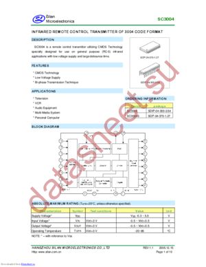 SC3004 datasheet  