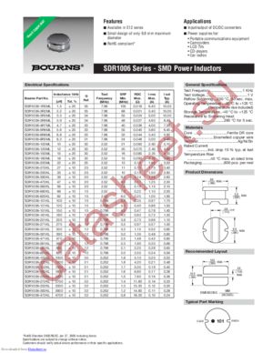 SDR1006-100MLL datasheet  