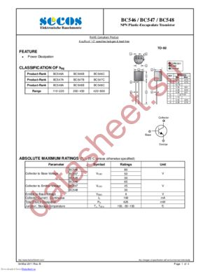 BC548-C datasheet  