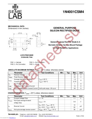 1N4001CSM4-JQR-B datasheet  