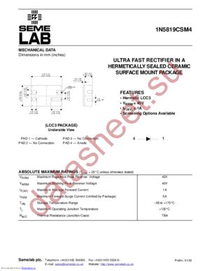 1N5819CSM4-JQR-B datasheet  