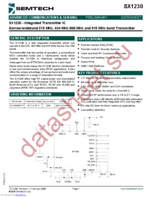 SX1230 datasheet  