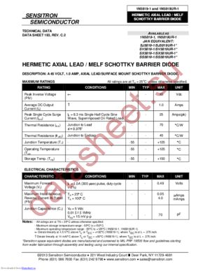 JANTXV1N5819-1 datasheet  