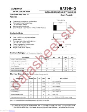 BAT54H-G datasheet  