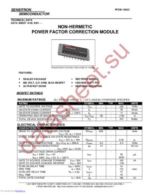 PFCM-1500C datasheet  