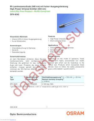 SFH 4545 datasheet  