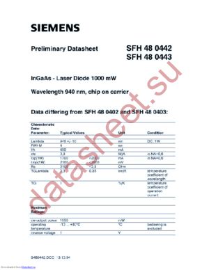 sfh480443 datasheet  