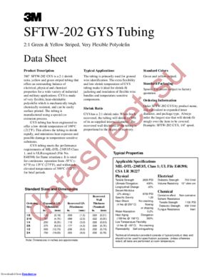 SFTW-202-GYS-3/8 SPL datasheet  