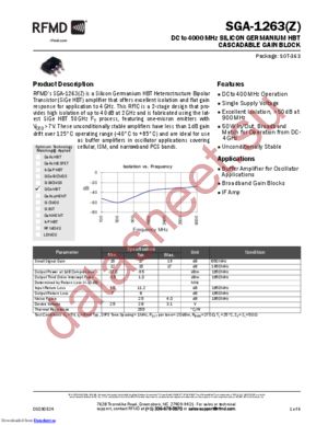 SGA1263Z-EVB1 datasheet  