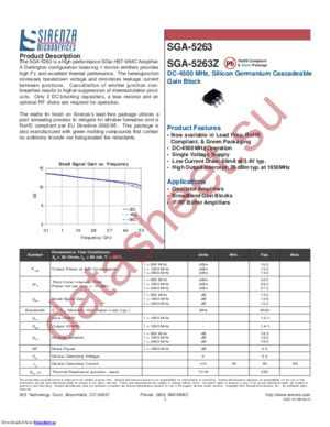 SGA-5263Z datasheet  