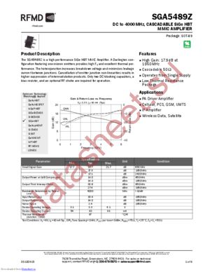 SGA-5489Z datasheet  