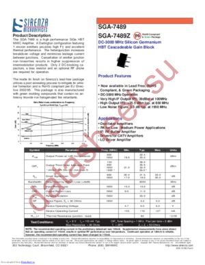 SGA-7489Z datasheet  