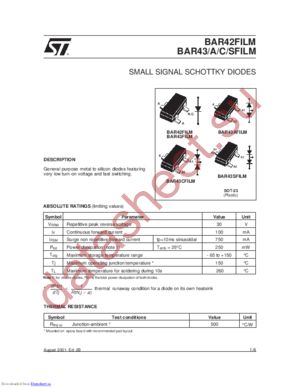 BAR43S TR datasheet  