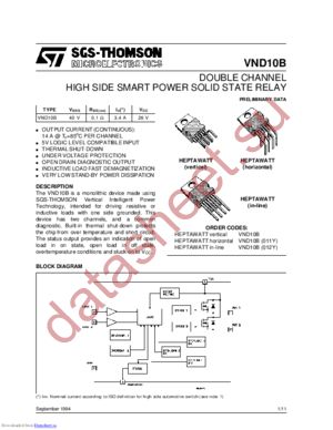 VND10B011Y datasheet  