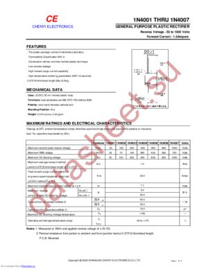 1N4001...1N4007 datasheet  