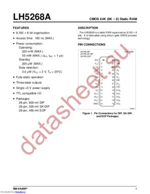 LH5268AN-10LL datasheet  