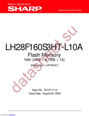 LH28F160S3HTL10A datasheet  