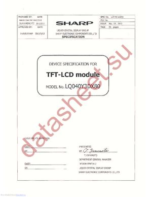 LQ040Y3DX80 datasheet  